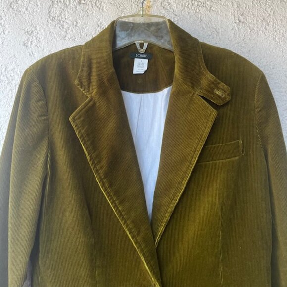 Vintage 1990s J. Crew Olive Corduroy Blazer – new - Picture 2 of 8